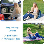Nnewvante Floor Chair Adjustable Back Support Chair Foldable Meditation Seating Suede-Like Fabric Multiangle Cushioned Recliner for Adults Kids Video-Gaming Reading Watching, Navy