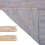 Light Gray 2X4 Handwoven Jute Cotton Mat – Reversible Natural Fiber Rug for Entryway, Bathroom, or Kitchen