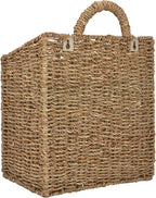 MyGift Wall Basket Hanging Storage Basket, Large Decorative Baskets, Magazine and Mail Organizer Basket 12.5 Inch