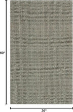 SAFAVIEH Natural Fiber Collection Accent Rug - 3' x 5', Green & Grey, Handmade Farmhouse Jute, Ideal for High Traffic Areas in Entryway, Living Room, Bedroom (NF730B)