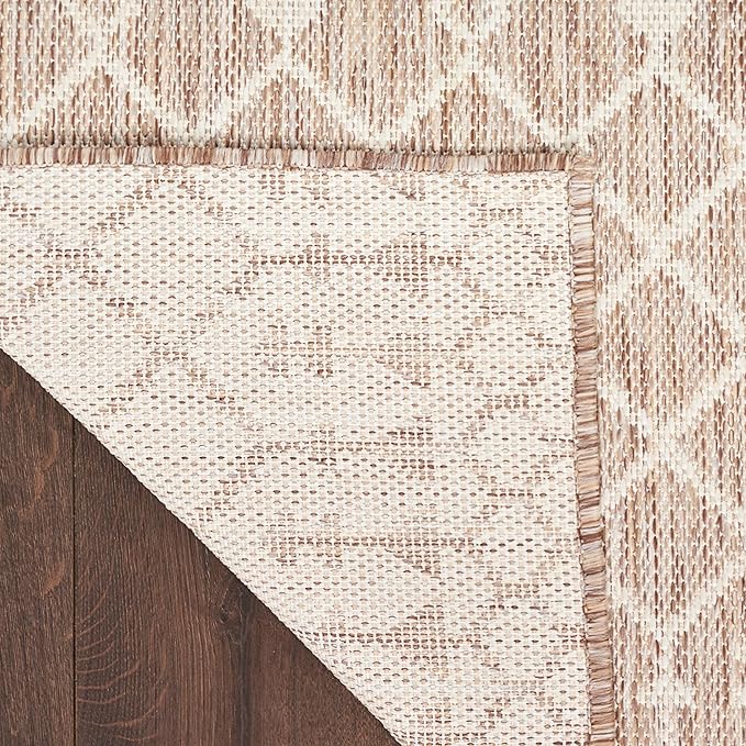 Nourison Home Positano Beige 5' x 7' Area Rug - Easy Clean, Non Shedding, Bed Room, Living Room, Dining Room, Kitchen (5' x 7')