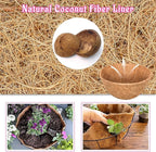 Riare 2 Pack 16 Inch Round Coco Liners Replacement, 100% Natural Coconut Coir Liners for Hanging Baskets, Garden Flower Vegetables Planter Pot, Window Box, Fence, Decks