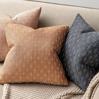MIULEE Pack of 2 Decorative Burlap Linen Throw Pillow Covers Farmhouse Pillowcases Modern Rustic Woven Textured Cushion Cover for Sofa Couch Bed 20x20 Inch Brick