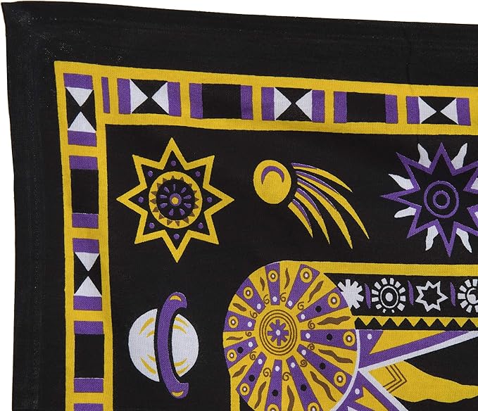 Popular Handicrafts Wall Hanging Tapestry For Bedroom Hippie Burning Sun and Moon Meditation Bohemian Hippy Psychedelic Design Indian Tapestries Bedspread 30 x 40 Inches (76 x 101 cms), Blue