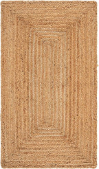 SAFAVIEH Area Rug 2x3 - Cape Cod Collection - Natural Brown, Handmade Braided Flat Weave Jute (CAP252A)