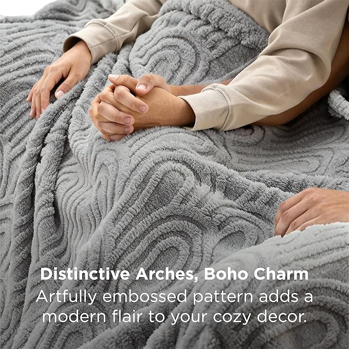 Bedsure GentleSoft Light Grey Throw Blanket for Couch - Super Soft & Cozy Summer Blankets for Women, Fluffy Fleece Throw for Girls, for Women Men, Ideal for Room, Home Decor, 50x60 Inches