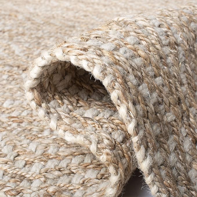 SAFAVIEH Natural Fiber Collection Runner Rug - 2'6" x 6', Natural & Ivory, Handmade Boho Farmhouse Woven Jute, Ideal for High Traffic Areas in Living Room, Bedroom (NF185A)
