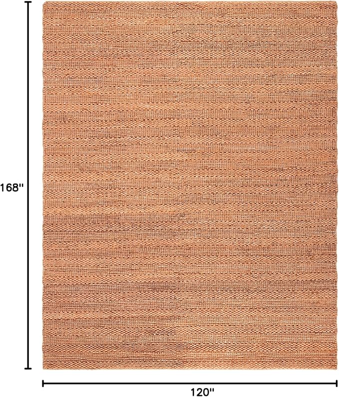 SAFAVIEH Natural Fiber Collection Area Rug - 10' x 14', Gold, Handmade Jute, Braided Woven Design, Ideal for Living Room, Bedroom (NF212E)