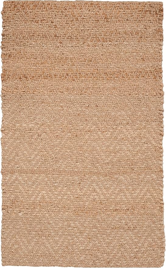 SAFAVIEH Natural Fiber Collection Accent Rug - 3' x 5', Natural, Handmade Farmhouse Fringe Jute, Ideal for High Traffic Areas in Entryway, Living Room, Bedroom (NF731A)