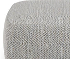 SIMPLIHOME Nate Square Pouf - 20 inch Wide Upholstered Handwoven Cotton Ottoman in Patterned Grey Melange, Boho Footstool or Extra Seating for Living Room with Artisanal Texture, Assembled