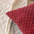 Set of 4 Burgundy Decorative Throw Pillow Covers 12x20 Inch Corduroy Pillow Covers for Bed Couch Sofa Living Room Soft Cushion Cases