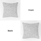 AELS Boho Decorative Textured Throw Pillow Covers 18x18, Modern Mid Century Rainbow Tufted Pillow Case, Farmhouse Rustic Geometric Woven Cushion Case for Bed Couch Sofa, Light Gray