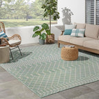 Nourison Home Positano Blue Green 8' x 10' Area Rug - Easy Clean, Non Shedding, Bed Room, Living Room, Dining Room, Kitchen (8' x 10')