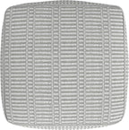 SIMPLIHOME Safford Square Pouf - 20 inch Wide Upholstered PET Polyester Ottoman in Grey and White, Boho Indoor/Outdoor Footstool or Extra Seating for Living Room or Bedroom, Assembled