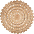 SAFAVIEH Natural Fiber Collection 11' Round Natural NF805B Handmade Boho Farmhouse Country Braided Premium Jute Entryway Foyer Living Room Bedroom Kitchen Area Rug