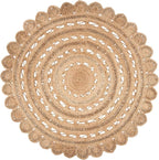 SAFAVIEH Natural Fiber Collection 11' Round Natural NF805B Handmade Boho Farmhouse Country Braided Premium Jute Entryway Foyer Living Room Bedroom Kitchen Area Rug