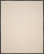 SAFAVIEH Area Rug 11x15 - Natural Fiber Collection - Large - Marble & Black, Sisal, Woven Design with Border (NF143A)