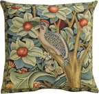 Charlotte Home Furnishings Throw Pillow Covers Decorative Boho Pillow Covers for Couch Living Room Black Woodpecker Square Cushion Cases 18x18 in European Cotton Jacquard Woven Cozy Bedroom Decor