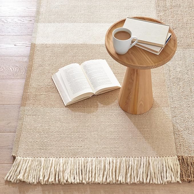 Dash & Albert Frankie Natural Handwoven Jute Rug, Runner-2.5 X 8 Feet, Neutral Graphic Pattern - Premium Luxury Hotel Quality Soft Breathable Hypoallergenic Machine Washable Easy Care All Season