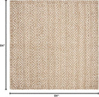 SAFAVIEH Natural Fiber Collection Area Rug - 7' Square, Natural & Ivory, Handmade Boho Farmhouse Woven Jute, Ideal for High Traffic Areas in Living Room, Bedroom (NF185A)