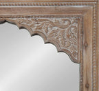 Kate and Laurel Shivani Boho Wall Mirror, 24 x 36, Rustic Brown, Farmhouse Wall Decor with Ornate Detailing