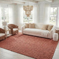 SAFAVIEH Area Rug 8x10 - Natural Fiber Collection - Large - Rust, Handmade Jute, Farmhouse Style, Chunky Textured Thick Pile (NF447C)