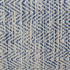 SIMPLIHOME Nate Square Pouf - 20 inch Wide Upholstered Handwoven Cotton Ottoman in Patterned Denim Melange, Boho Footstool or Extra Seating for Living Room with Artisanal Texture, Assembled