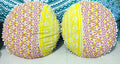 CRAFT KALA Mandala Floor Pillow Cushion Cover Seating Throw Cover Hippie Decorative Bohemian Ottoman Pouf Pom Pom Pillow Cases Boho Indian Cotton Living Yoga Home Décor 24: Round Set Of 2 Yellow Ombre