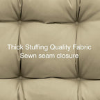 QILLOWAY Outdoor Seat/Back Chair Cushion Tufted Pillow, Spring/Summer Seasonal Replacement Cushions - Pack of 4 (Beige)