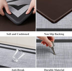 Mattitude Kitchen Mats Set of 2 Cushioned 0.47 inch Kitchen Rugs Non-Skid Rug Sets Ergonomic Comfort Standing Mat for Kitchen, Floor, Office, Sink, Laundry, Black
