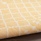 Nourison Home Positano Yellow 7' x 10' Area Rug - Easy Clean, Non Shedding, Bed Room, Living Room, Dining Room, Kitchen (7' x 10')