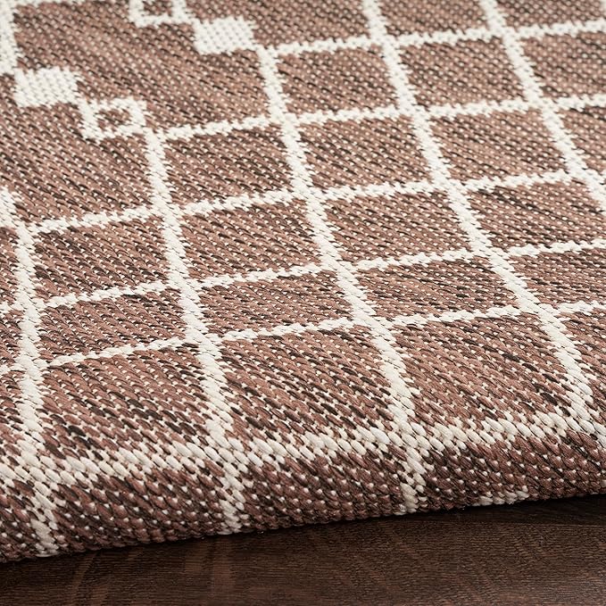 Nourison Home Positano Natural 7' x 10' Area Rug - Easy Clean, Non Shedding, Bed Room, Living Room, Dining Room, Kitchen (7' x 10')