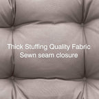 QILLOWAY Outdoor Seat/Back Chair Cushion Tufted Pillow, Spring/Summer Seasonal Replacement Cushions - Pack of 4 (Tan/Grey)