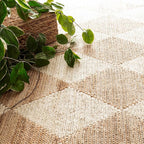 Dash & Albert Harwich Natural Handwoven Jute Rug, 5 X 8 Feet, Tan Geometric Pattern