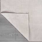 Beverly Rug Easy Jute Off White Runner Rug 2x7 Solid Washable Durable Outdoor Indoor Area Rugs for Living Dining Patio Office Stain Resistant Non Shedding Casual Indoor Outside Carpet 2 x 7 Off-White