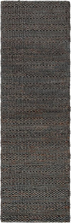 SAFAVIEH Natural Fiber Collection Runner Rug - 2'3" x 6', Charcoal, Handmade Jute, Braided Woven Design, Ideal for Living Room, Bedroom (NF212C)