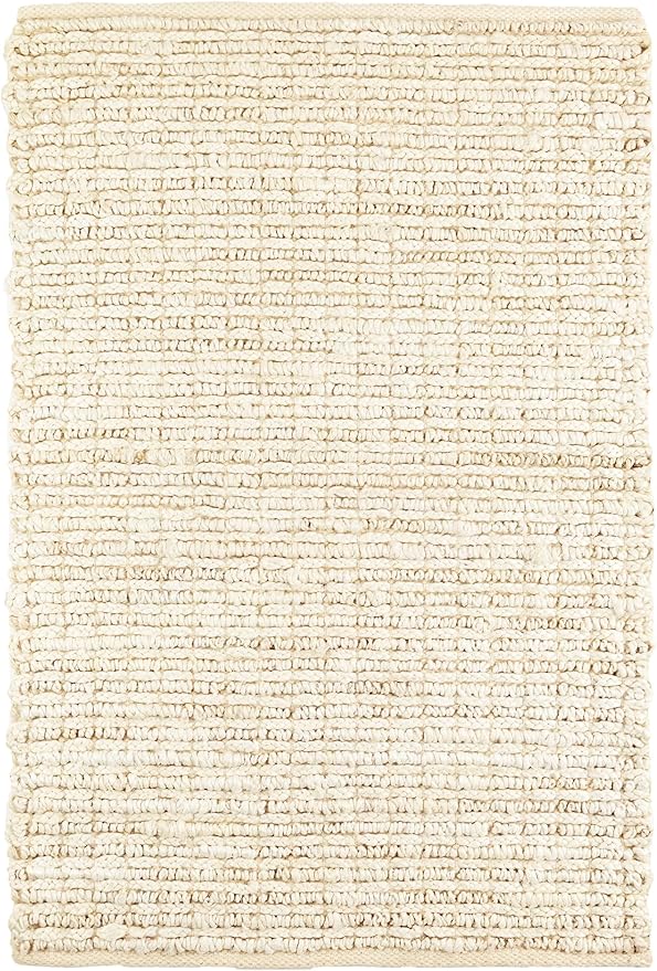 Dash & Albert Dunes Bleached Oak Handwoven Jute Rug, 9.5 X 13.5 Feet, Ivory Solid Pattern