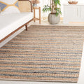 SAFAVIEH Natura Collection Area Rug - 6' x 9', Natural & Grey, Rustic Farmhouse Design, Handmade Wool & Jute, Ideal for The Living Room, Bedroom, Dining Room (NAT501F-6)
