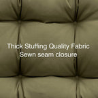 QILLOWAY Outdoor Seat/Back Chair Cushion Tufted Pillow, Spring/Summer Seasonal Replacement Cushions - Set of 2 (Sage)
