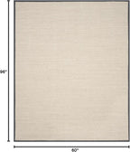 SAFAVIEH Area Rug 5x8 - Natural Fiber Collection - Marble & Dark Grey, Sisal, Woven Design with Border (NF143D)
