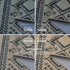 Lahome Easy Jute Boho Area Rugs for Entryway, 3x5 Washable Rug Non Slip Indoor Outdoor Carpet, Small Geometric Print Distressed Rugs, Low Pile Front Door Carpet for Porch Balcony