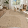 Easy Jute Rug 8x10: Indoor Outdoor Natural Boho Area Rugs for Living Room Patio Washable - Farmhouse Neutral Contemporary Large Carpet for Bedroom Dining Room Backyard Office Non Slip