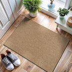 CAMILSON Easy Jute Rug 2x3, Indoor Outdoor Natural Color Farmhouse Area Rugs for Living Room and Kitchen Rug, Solid Boho Woven Design, Easy-Cleaning, Washable Outside Carpet Alfombras (2 x 3)