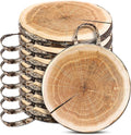 Suzile 8 Pcs Wood Slice Kids Floor Cushions for Classroom, Round Tree Stump Throw Pillows, Soft Waterproof Flexible Seating Mat for Home Daycare Preschool Kindergarten