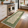 GarveeHome Runner Rugs 2x6 Kitchen Runner Rug Non Slip Washable Runners for Hallways, Boho Vintage Rugs with Rubber Backing Low-Pile Indoor Long Carpet for Entryway Bedroom Light Green