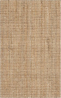 SAFAVIEH Natural Fiber Collection Accent Rug - 2'3" x 4', Natural, Handmade Farmhouse Jute, Ideal for High Traffic Areas in Entryway, Living Room, Bedroom (NF730C)