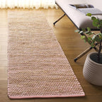 SAFAVIEH Cape Cod Collection Runner Rug - 2'3" x 8', Pink & Natural, Handmade Jute, Ideal for Living Room, Hallway, Foyer, Bedroom (CAP236U-28)