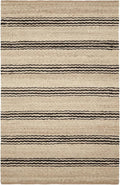 Dash & Albert Jute Ticking Black Handwoven Jute Rug, 10 X 14 Feet, Neutral Stripe Pattern - Premium Luxury Hotel Quality Soft Breathable Hypoallergenic Machine Washable Easy Care All Season
