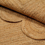 Hand Woven Jute Area Rug - 5' x 8' Feet - Rustic Beige Reversible Rectangular Rugs for Bedroom, Kitchen, Living Room - Vintage Natural Braided Entry Floor Décor Boho 5 x 8 Area Rug