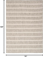 Nourison Home Positano Grey Ivory 6' x 9' Area Rug - Easy Clean, Non Shedding, Bed Room, Living Room, Dining Room, Kitchen (6' x 9')